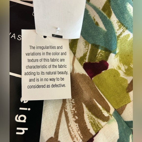 Madison Leigh Petite Size 12P Linen Blend Leaf Sleeveless Ruffled V Neck NWT - Picture 8 of 9